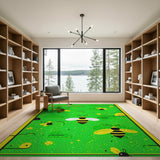 Playful Bumblebee Meadow Area Rug