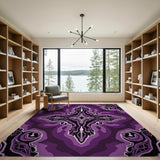 Mystic Purple Cross Geometric Area Rug