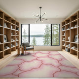 Ethereal Pink Cloud Abstract Area Rug