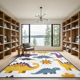 Colorful Dinosaur Kids Cartoon Area Rug