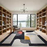 Bold Geometric Multi-Color Geometric Modern Area Rug