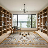 Heritage Tribal Antelope Head Beige Rug