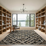Intricate Geometric Lattice Area Rug