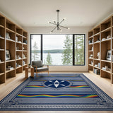 Coastal Kayak Rainbow Wave Area Rug