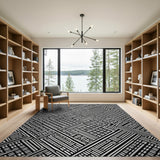 Bold Geometric Black White No. 12 Area Rug