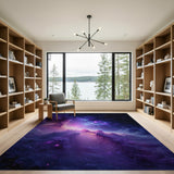Cosmic Purple Nebula Area Rug
