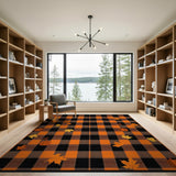 Buffalo Plaid Pumpkin Area Rug