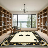 Ace of Spades Ornate Vintage Area Rug
