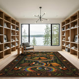 Rainbow Camping Forest Area Rug