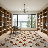 Whimsical Cartoon Animal Houses Rug