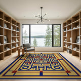 Southwestern Geometric Maze Area Rug