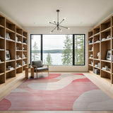 Pink Abstract Organic Shapes Area Rug