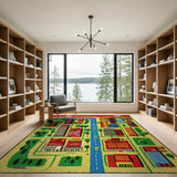 Vibrant Cityscape Play Rug