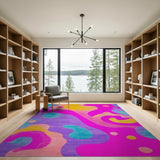 Abstract Area Vibrant Multi-Color Abstract Area Rug