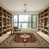 Ornate Red Persian Medallion No. 8 Area Rug
