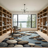 River Pebbles Stream Area Rug