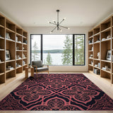 Pink Persian Lattice Area Rug