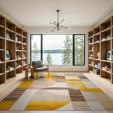 Geometric Modern Modern Geometric Overlapping Circles Area Rug