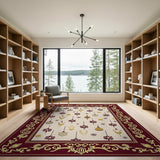 Ornate Gold Lantern Star Area Rug