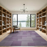 Geometric Modern Purple Patchwork Geometric Area Rug