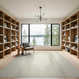 Beige and Neutral Beige Geometric Stripe Area Rug