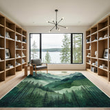 Verdant Mountain Peaks Area Rug