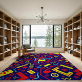 Geometric Modern Vibrant Multi-Color Geometric Modern Area Rug