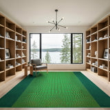 Emerald Green Crocodile Skin Area Rug
