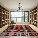 Multi-Color Southwestern Diamond Pattern Rug