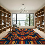 Southwestern Geometric Diamond Multi-Color Rug