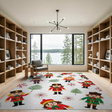 Nutcracker Holiday Cartoon Pattern Area Rug