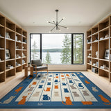 Whimsical Cartoon Cats Quilt Area Rug