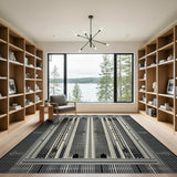 Bold Geometric Modern Bold Black White Geometric Area Rug