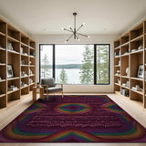 Rainbow Symphony Music Notes Area Rug