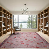 Whimsical Cherry Scatter Pink Area Rug