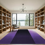 Purple Black Gradient Geometric Area Rug