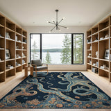 Teal Octopus Deep Sea Area Rug