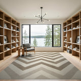Grey Chevron Zigzag Area Rug