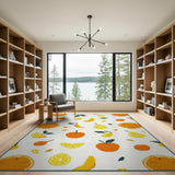 Vibrant Pixel Fruit Medley Area Rug