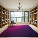 Vibrant Pink-to-Purple Gradient Diagonal Stripe Rug