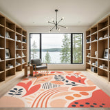 Vibrant Abstract Floral Area Rug
