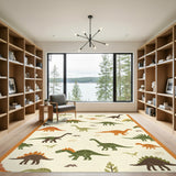 Dinosaur Friends Kids Washable Area Rug