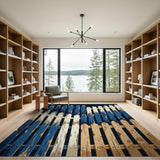 Weathered Picket Fence Area Rug