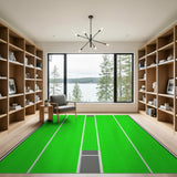 Geometric Modern Green Soccer Field Green Area Rug