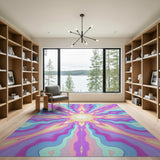 Radiant Starburst Multi-Color Abstract Area Rug