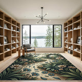 Vintage Garden Path Floral Area Rug