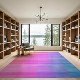 Vibrant Multi-Color Geometric Plaid Area Rug