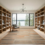 Orange Heritage Tribal Orange Heritage Tribal Geometric Area Rug