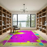 Abstract Area Multi-color and Patterns Vibrant Multi-Color Abstract Area Rug