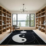 Cosmic Yin-Yang Geometric Area Rug